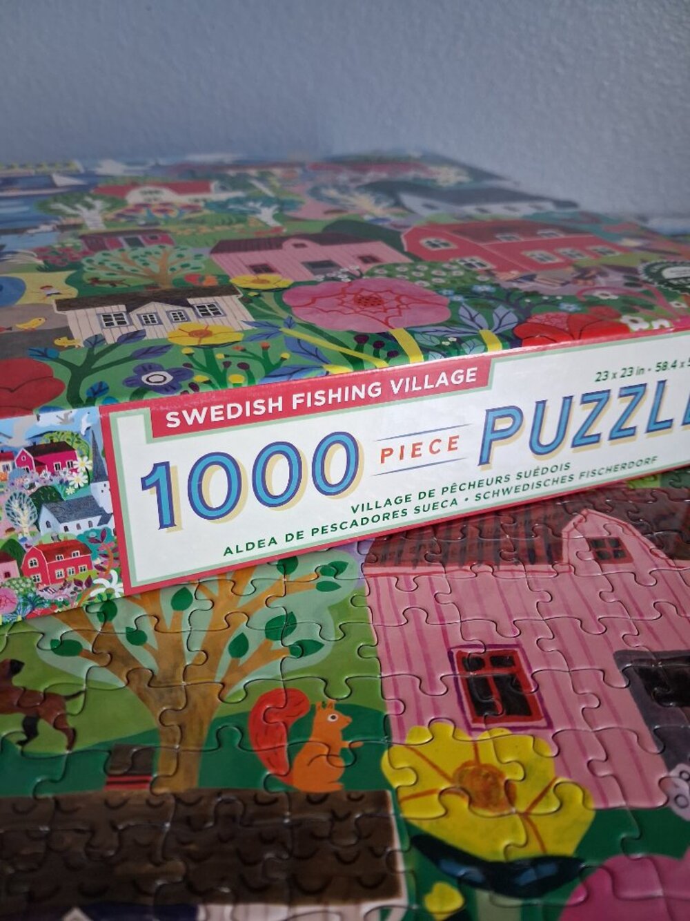 EEboo Swedish Fishing Village 1000 piece puzzle complete colorful and fun - Picture 7 of 8